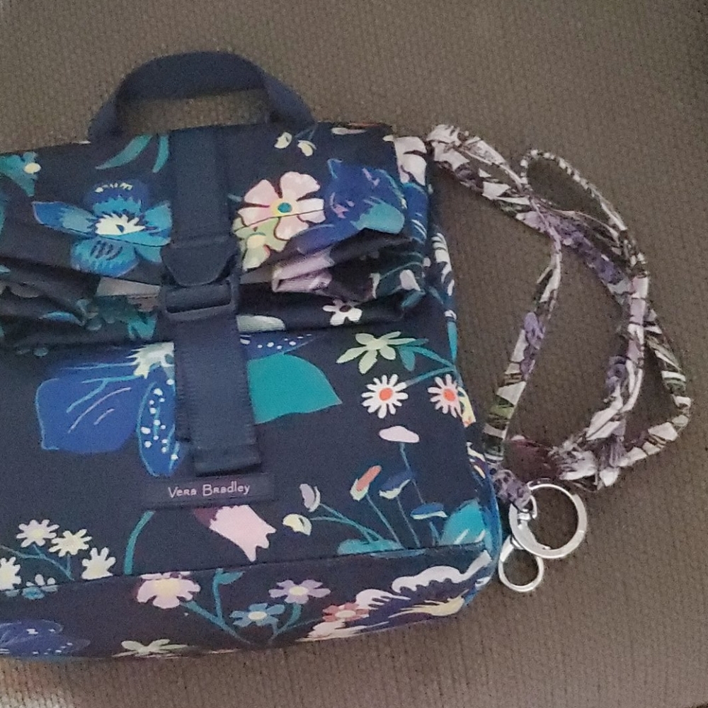 Vera Bradley lunch tote and lanyard